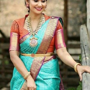 Blue South Indian Saree